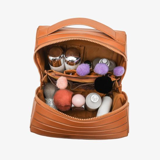 Paralleler Reise-Kosmetiktasche Klappbare Kosmetiktasche Wasserdichter Make-up-Organizer mit herausnehmbarem Trenner zur Aufbewahrung von Hautpflegeprodukten Toilettenartikeln Make-up-Werkzeugen