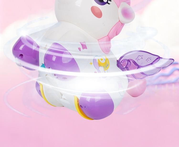 Unicorn Toy for Girls: Rechargeable Rotating Electric Light-Up with Music