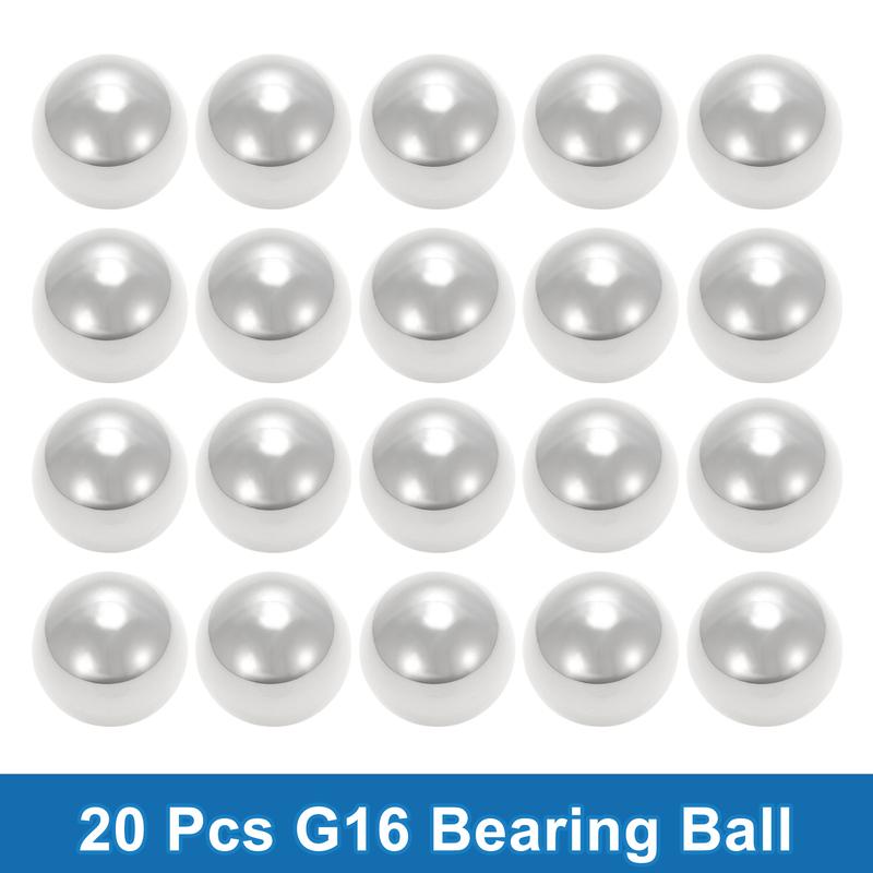 X Autohaux 11.1mm Bearing Ball Bearing Steel G16 Precision Ball Silver Tone 20 Pcs