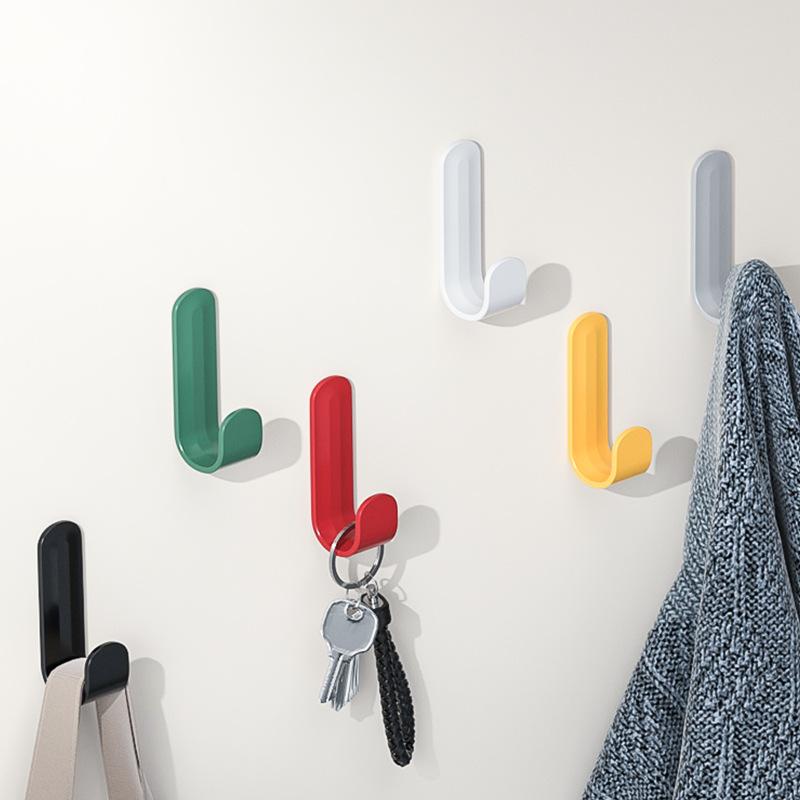 Simple Wall-mounted J-shaped Hooks Household Storage Gods!