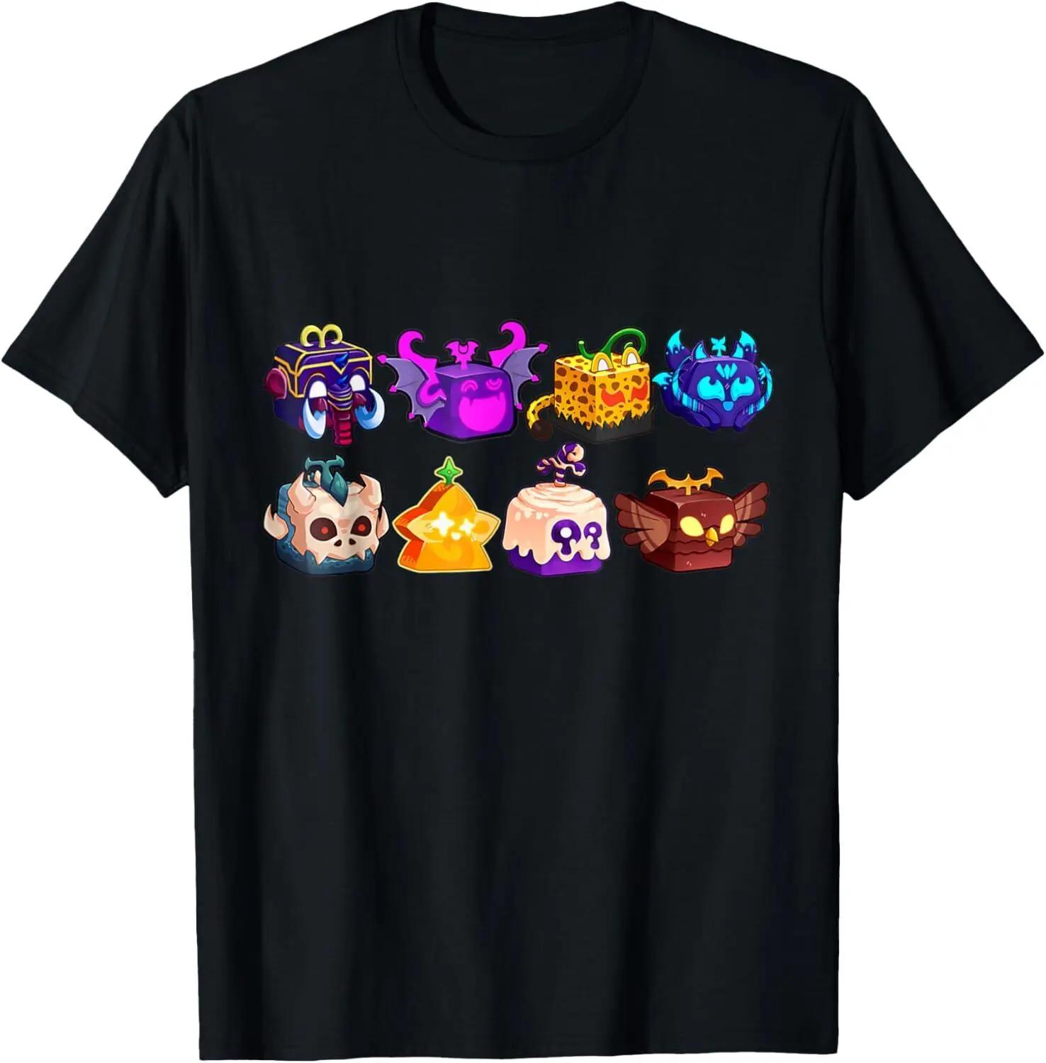 

Interesting Fruit Game Pet Boxes Graphic Crew Neck Short Sleeve Cotton T Shirt 4XL