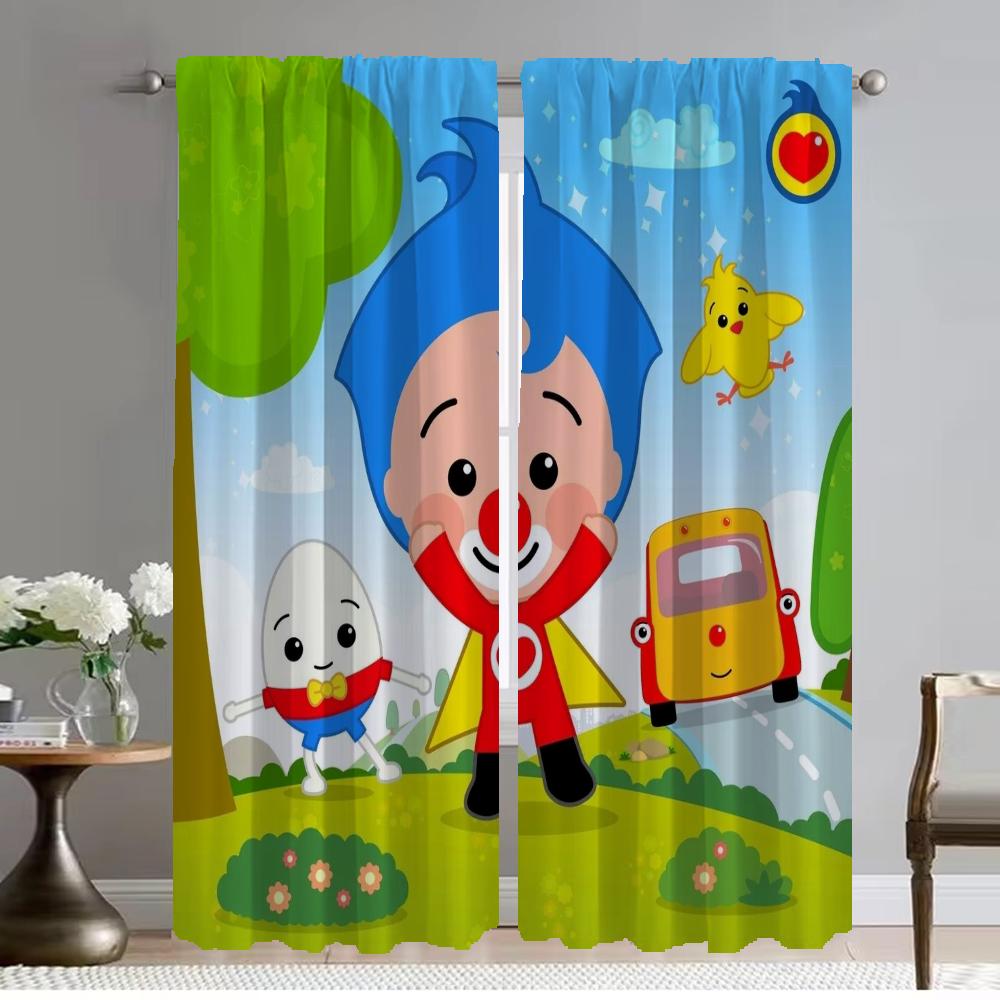Window Curtain for Room 2 Panel Plims Modern Living Room Curtains 2 Pieces Tulle for Bedroom Shades Partition Kitchen Blackout