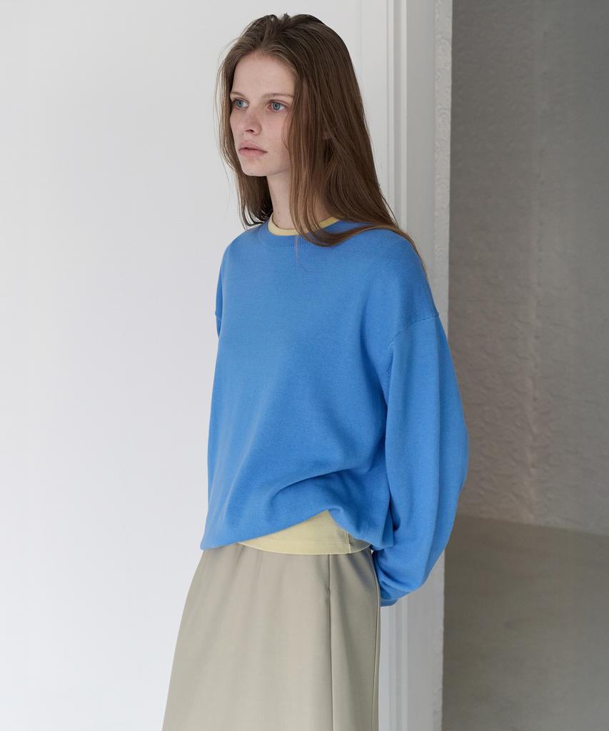 Leuba All-Day Cotton Round Knit - Harbor Blue