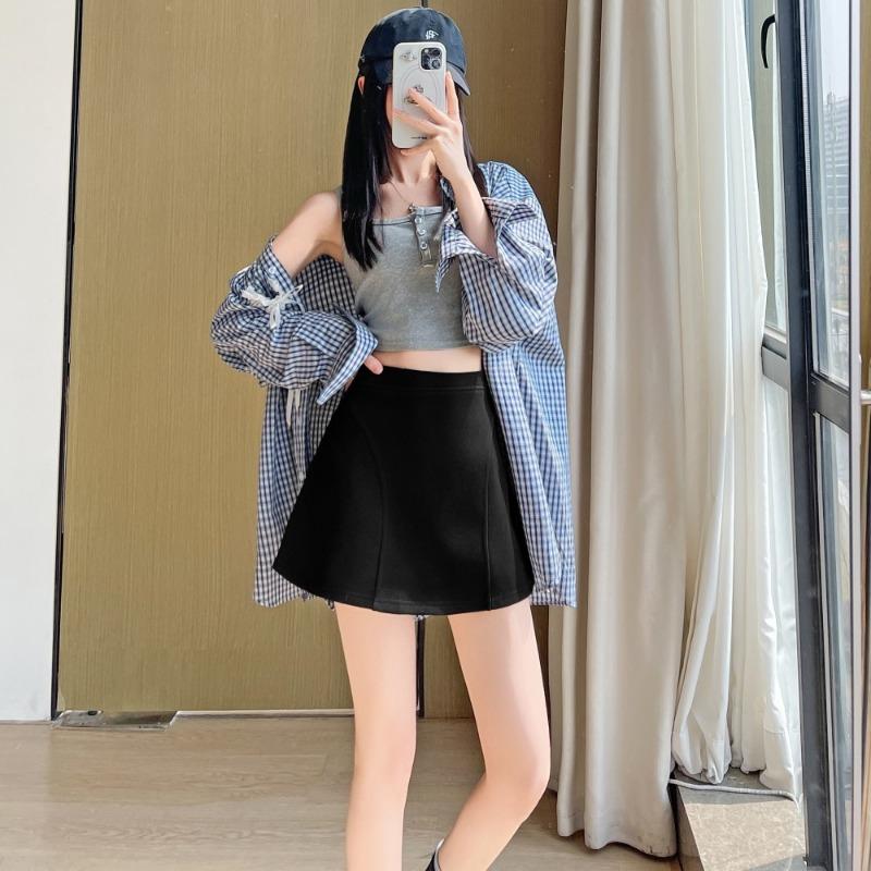 

Spice Girl Sports Skirt Women s Summer New High Waist Casual Skirt Versatile High Waist Skirt Short Skirt Pants S чёрный