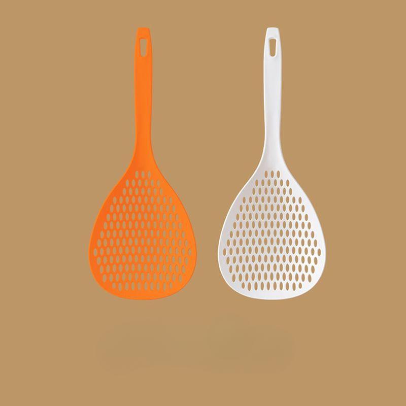 Strainer Scoop Colander Slotted Pasta Spoon Plastic Skimmer Spoon with Handle Food Drain Shovel for Kitchen Cooking