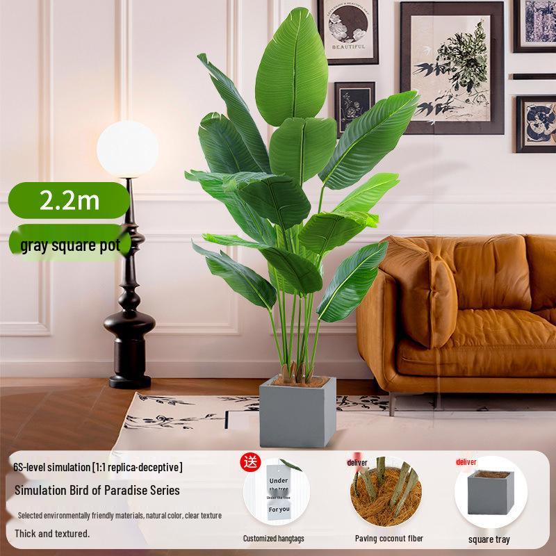 Large Artificial Traveler's Palm and Bird of Paradise Potted Tree for Indoor Decoration
