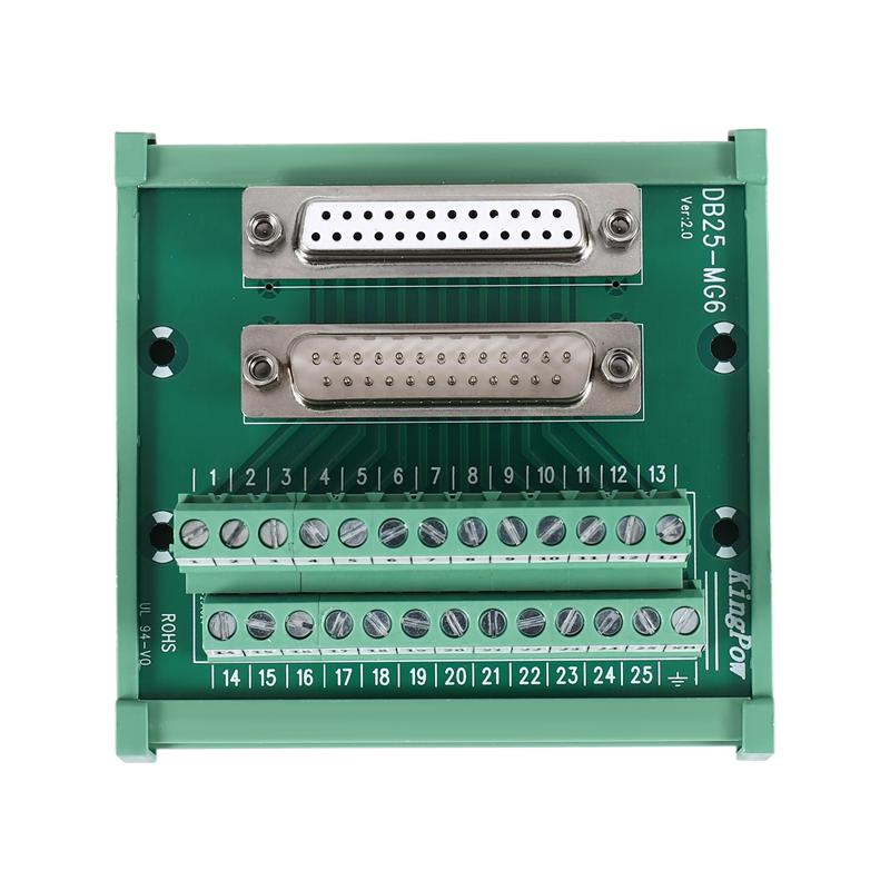 2025 Trend DB25 DIN Rail Mount Interface Module Male/Female Connector Breakout Board