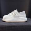 Leather mesh breathable little white shoes women's shoes summer new thick baseplate shoes versatile casual sports shoes
