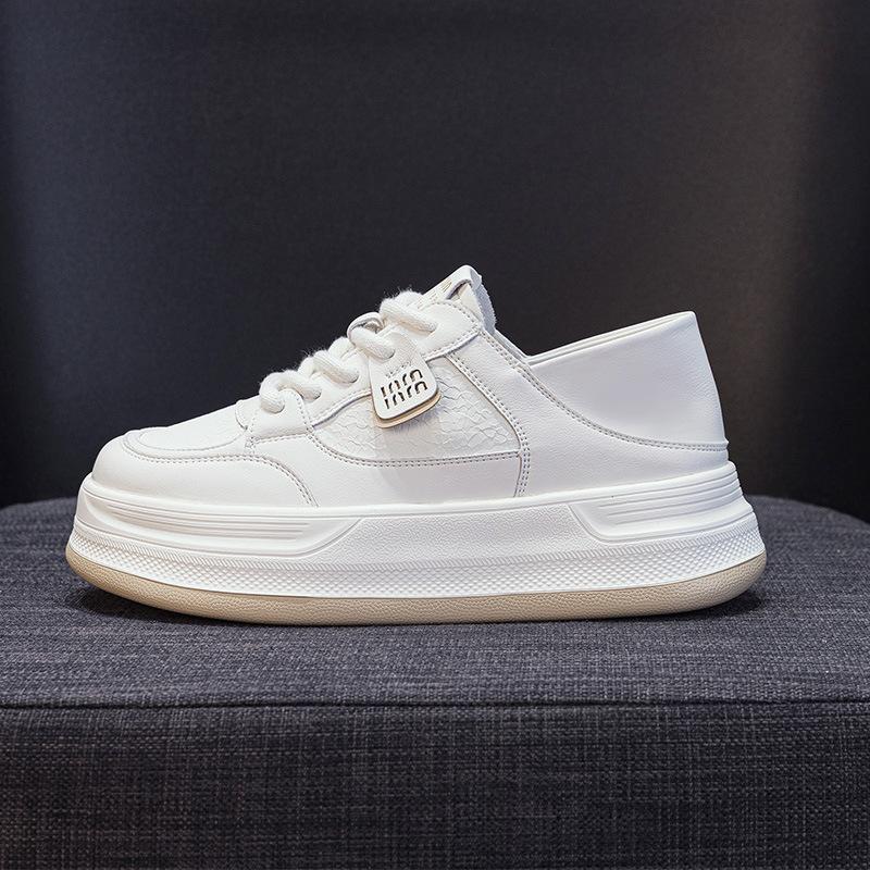 Leather mesh breathable little white shoes women's shoes summer new thick baseplate shoes versatile casual sports shoes
