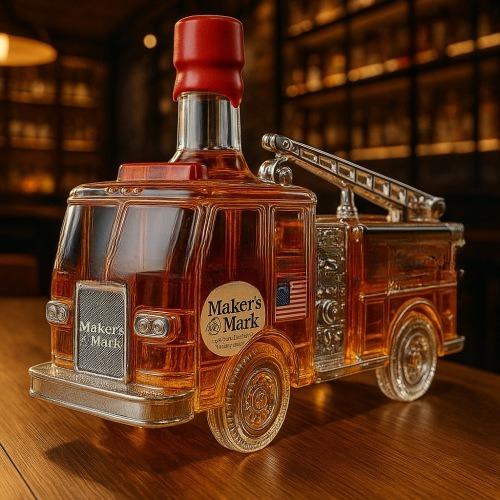 Bottiglia di whiskey camion dei pompieri vetro borosilicato bottiglia di vino rosso decorazione bar decorazione casa decorazione ristorante