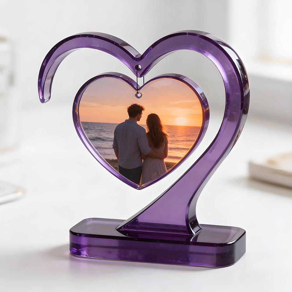 Diy Epoxy Resin Mold Multifunctional Heart-Shaped Frame Mold Love Heart Photo Frame  Picture Frame Silicone Mould
