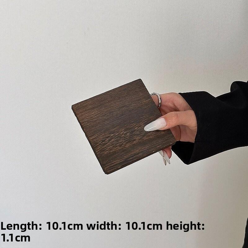 Japaness Wooden Tray Square Simple Tea Tray Cup Holder Insulated Wooden Coasters Dining Plate Coffee Cake Dessert Plate