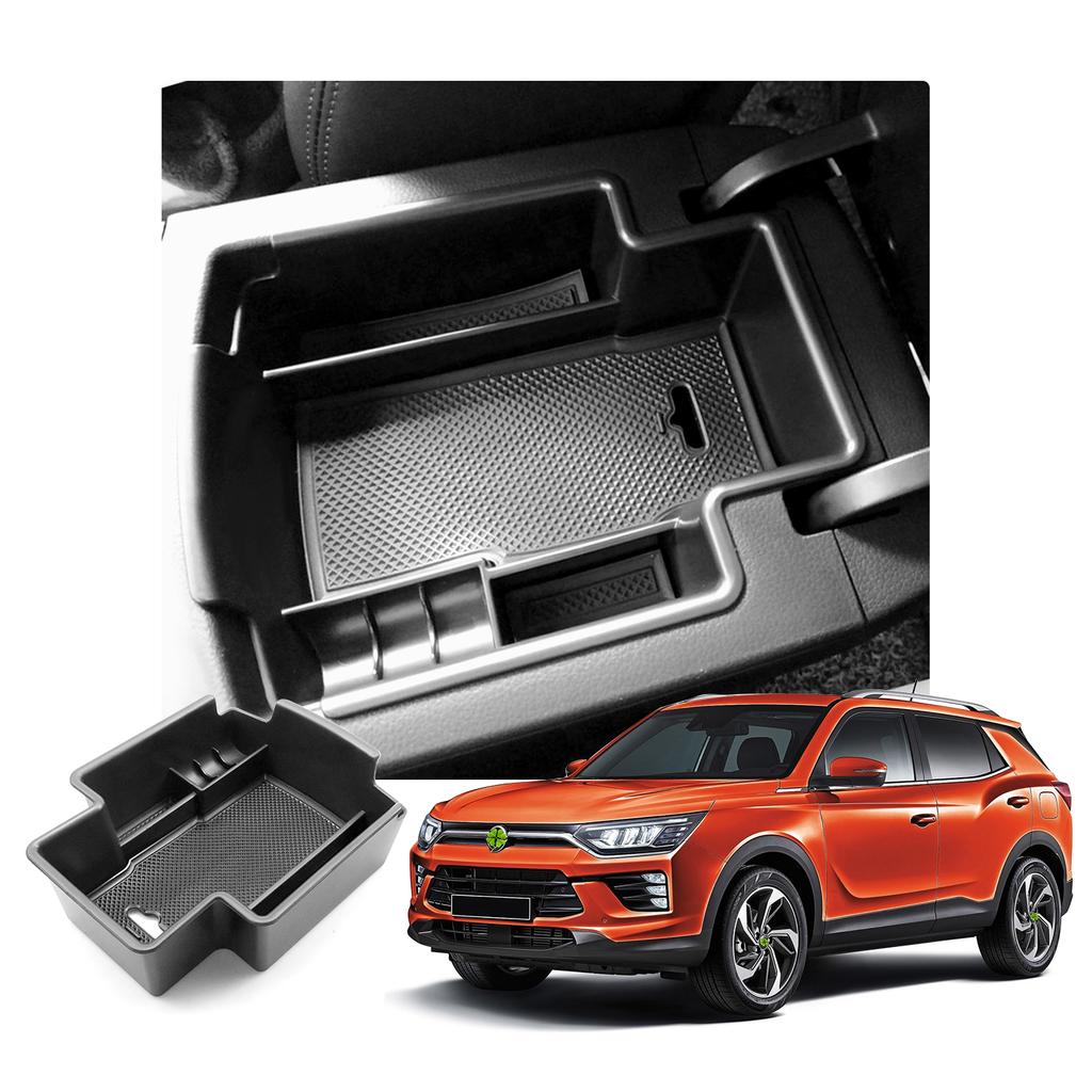 LFOTPP Car Central Storage Box for Korando    2022 Non-slip Rubber Armrest Storage Box Auto Interior