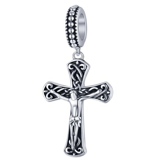 High Quality Women 925 Sterling Silver Cross Charm Necklaces Fine Jewelry Making