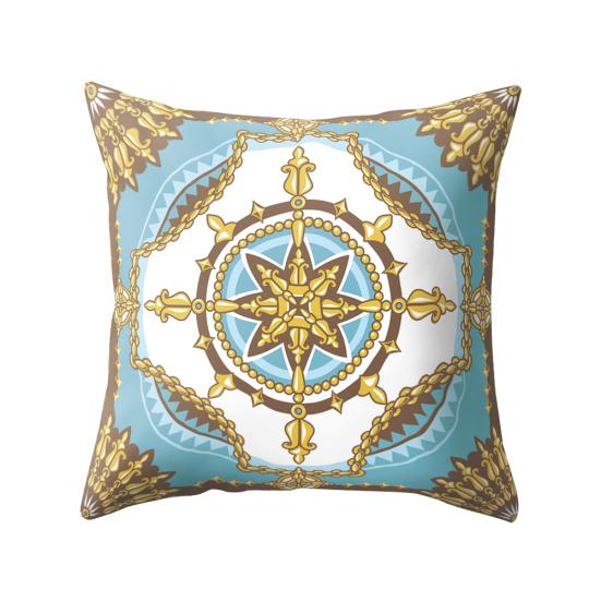Retro Mexico Style Symmetrical Colorful Flower Waist Cushion Pillow Case Decor