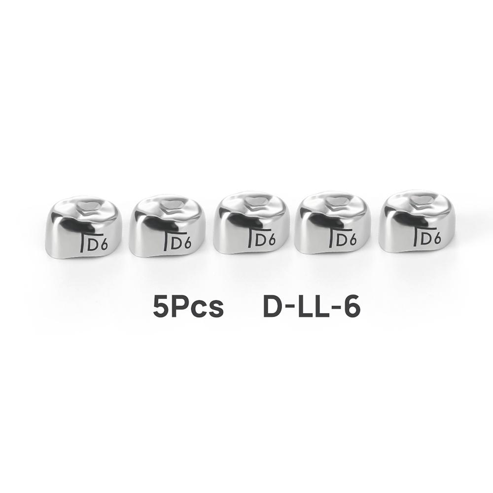 5Pcs Dental Crowns Preformed Metal Crown Stainless Steel Temporary Crowns Dentistry Orthodontic Material Therapy Tools