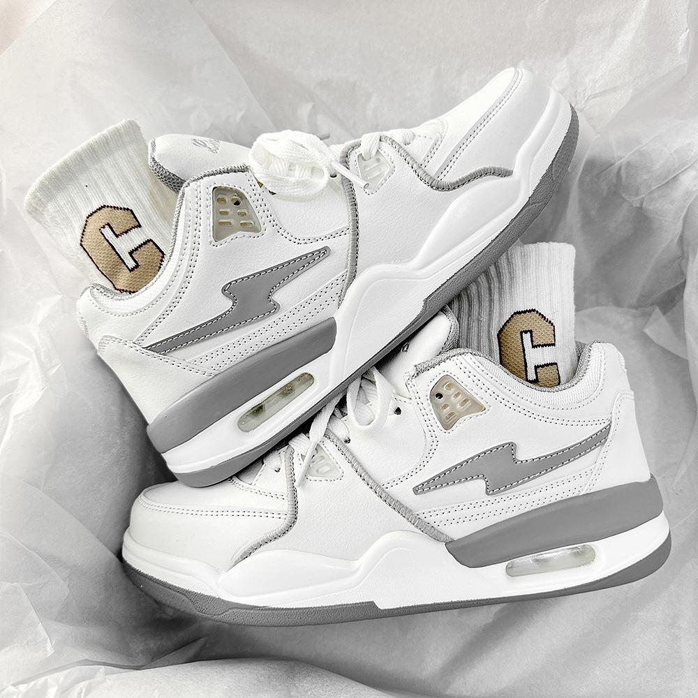 Air cushion basketball shoes children's spring new versatile ins trend star shoes white sports board shoes men