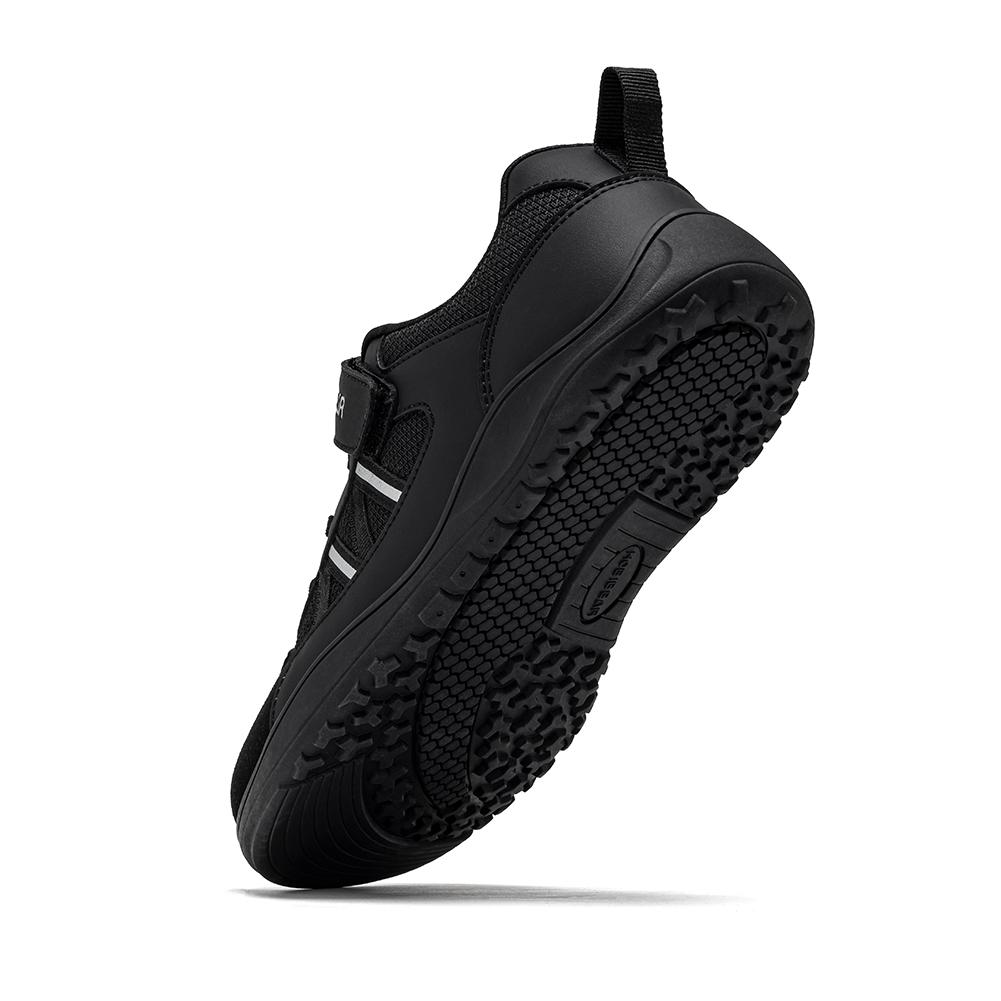 HOBIBEAR Buty dla starszych dzieci Szerokie Barefoot Zapięcia na rzepy Sneakersy ze sztucznej skóry Lekkie Zero Drop Buty do chodzenia