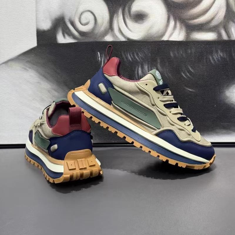 Herrenschuhe neu Frühling vielseitige Plateauschuhe bequem verschleißfest Sport Freizeitschuhe Herren Dad Schuhe