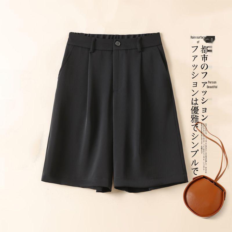 Petite Summer 2026 High-Waisted Wide-Leg Cropped Casual Pants for Women S (Below 95 lbs)