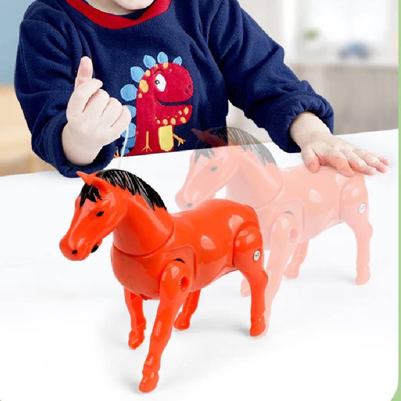 Horse Drawn Electric Stone Mill Model Children Early Educational Toys Plastic