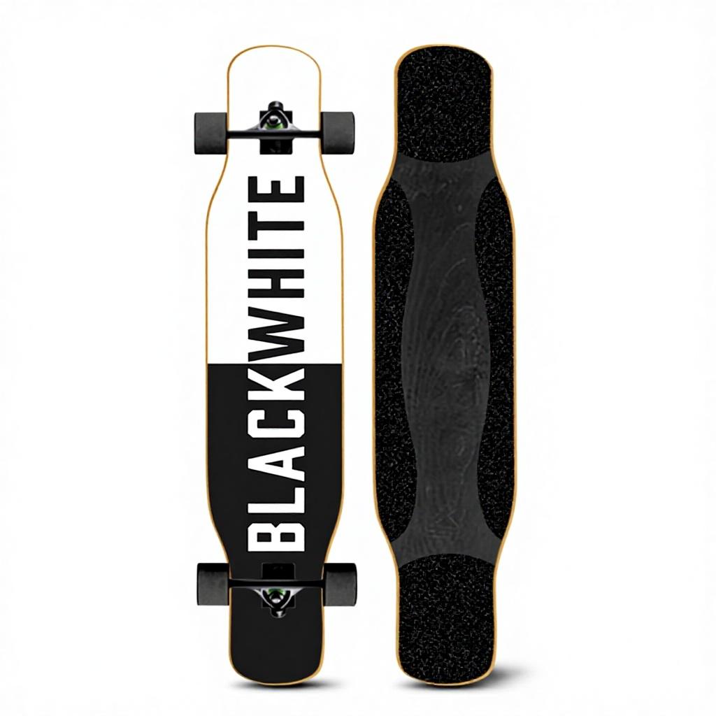 46IN Big Longboard Skateboard Boys Girls Beginners Adults Four-Wheel Street-Style Professional Double Rocker Maple Wood Dyed