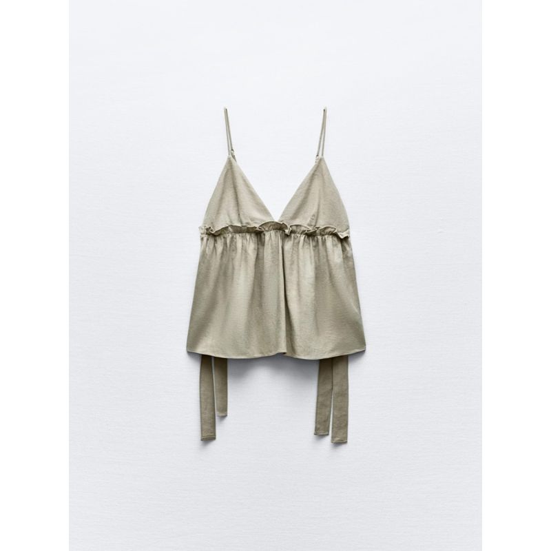 Za2024 Summer New Product Women's Clothes Fashion Style Fashion All-Match Basic Style Stripes Casual round Neck Short Sleeves T-shirt