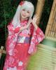 [Milky Time] Eromanga Sensei Izumi Sagiri Yukata Cosplay Costume with Wig, Red, Halloween, Kimono