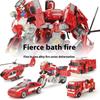 Alloy Version of The Deformed Robot Children's Toy Model Boy Police Car Airplane Fire Truck Combined Car Toy