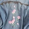 Plum Blossom Flower Embroidered Patches Elegant Iron on Clothing Applique Exquisite Vintage Clothes Patches Sewing