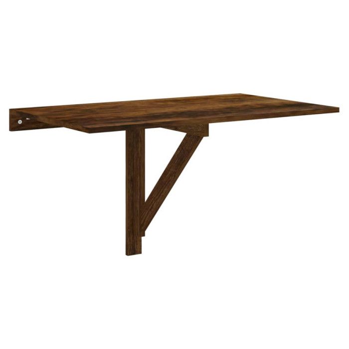 Table murale pliable Chêne fumé 100x60x56 cm Bois d ingénierie