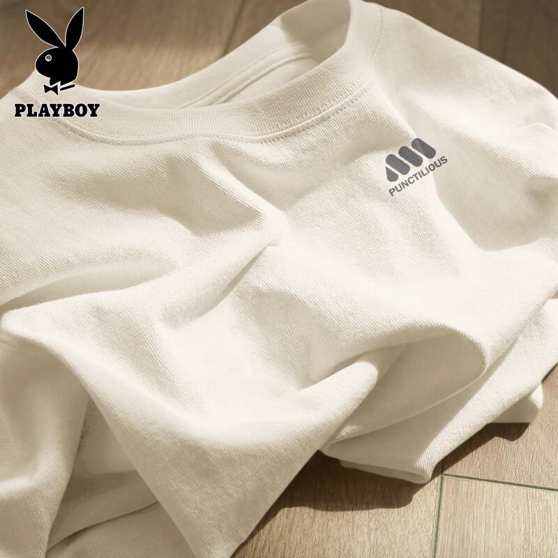Playboy Men s 2026 Summer Pure Cotton Short Sleeve T-Shirt 3XL