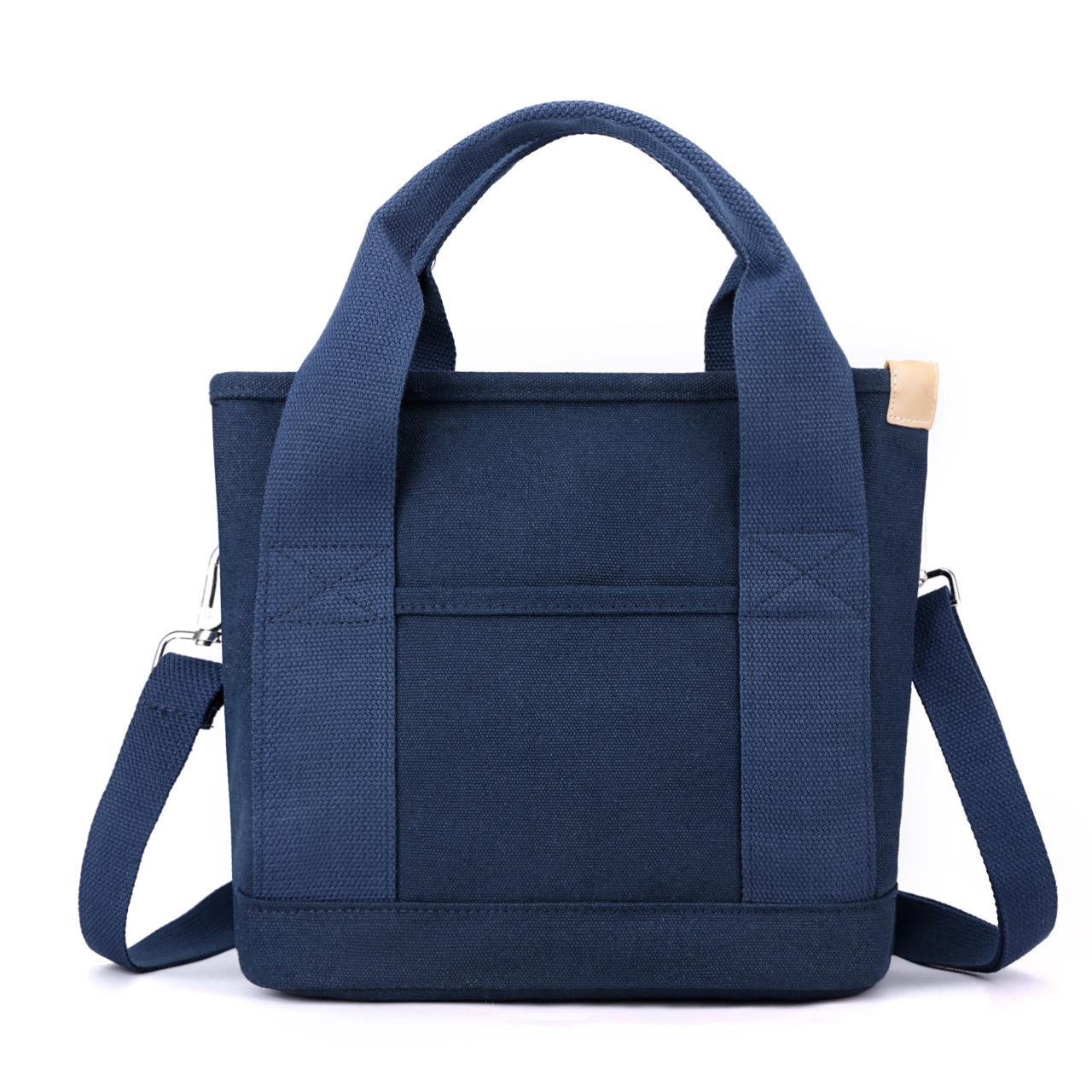 

Женская парусиновая сумка через плечо, сумка через плечо, большая вместительная дорожная сумка с несколькими отделениями синий