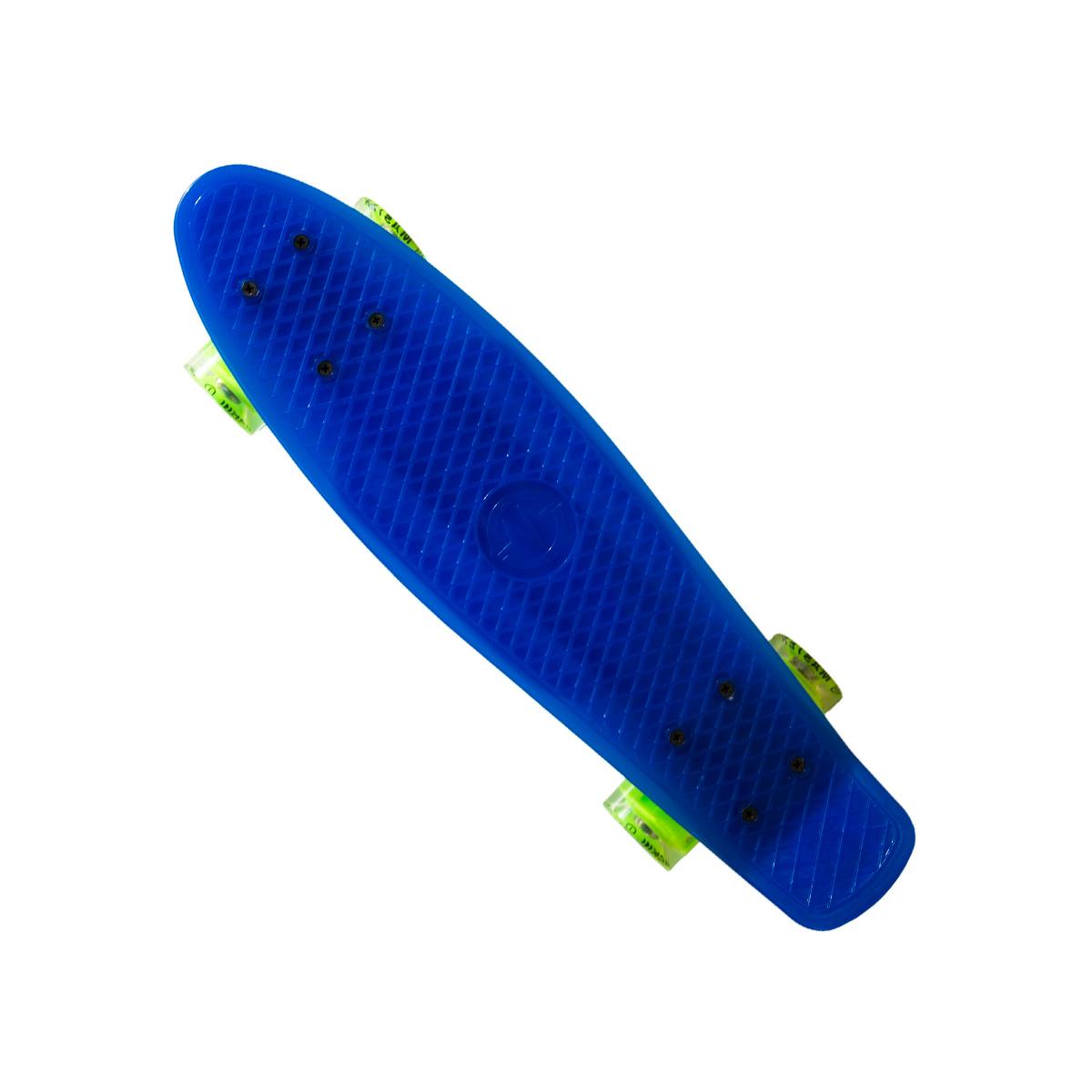 MASTER 22 Skateboard mit leuchtenden Rädern - Blau