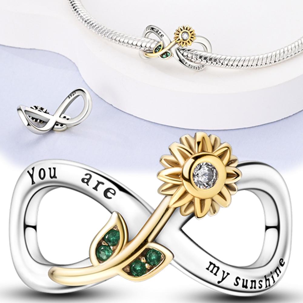 

Геометрические бусины-подсолнухи, медные оригинальные бусины, подходят для оригинального браслета-шарма, ювелирные подарки для женщин