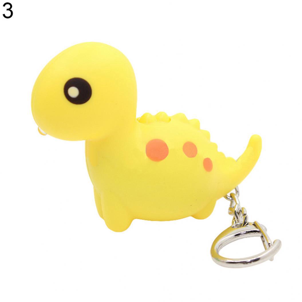 

Мультяшний динозавр-ведмідь-поїзд Каваї зі світлодіодним підсвічуванням Брелок для ключів зі звуком