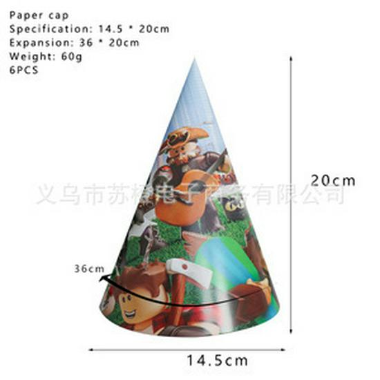 Roblox Party Supplies: Virtual World Game Decorations - Plates, Cups, Hats, Napkins, Banner