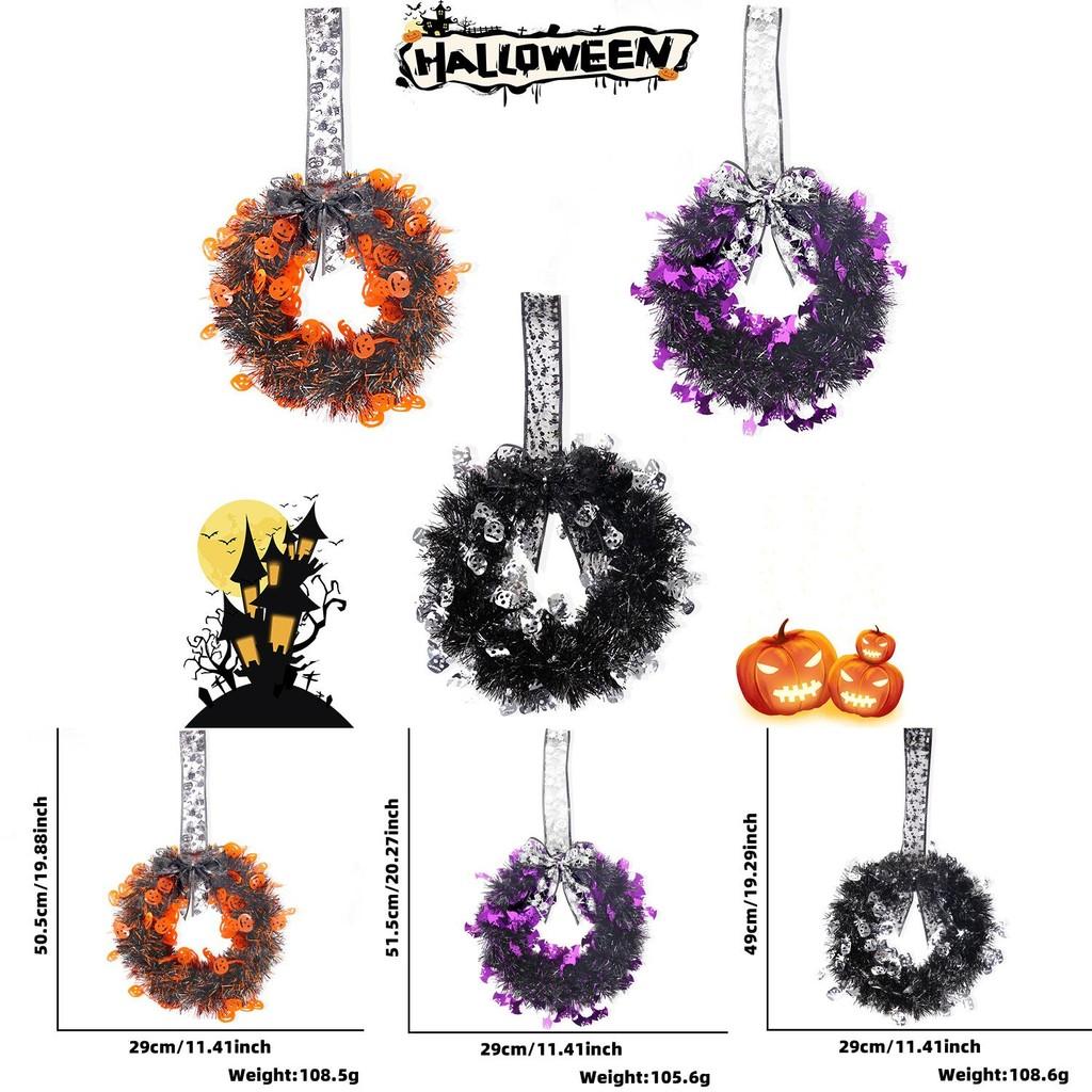 Halloween Festive Garland With Bats Pumpkins And Skull Designs For Settings Party