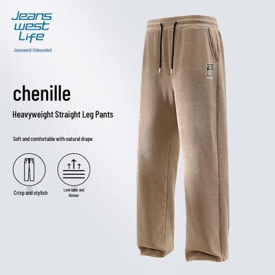 Jeanswest Herren Chenille Straight-Leg Freizeithose