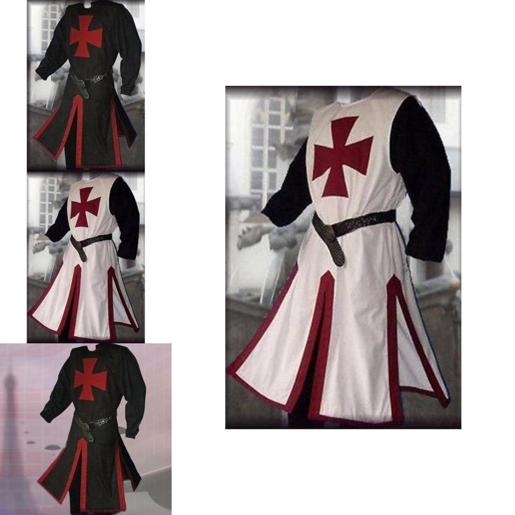 Stylish Medieval Templar Knight Crusader Surcoat Outfit Cosplay Costume