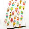6Sheets Gold Foil Embossed Sticker Clear Cartoon PVC Resin Decorative Sticker for Journal Notebook Scrapbooking Supplies