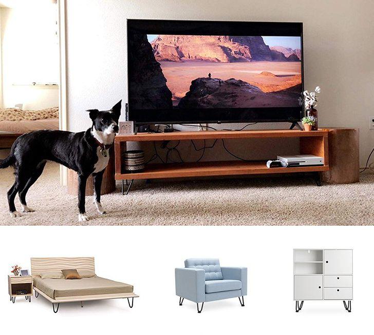 Adjustable Contemporary Metal Folding Hairpin Table Legs Iron Supports for Small Cabinet Coffee Table Floor Desk Furniture Pads