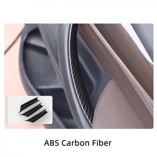 3pcs ABS Carbon Fiber/Black/Beige Car Inner Door Handle Cover For BMW X5 F15 F16