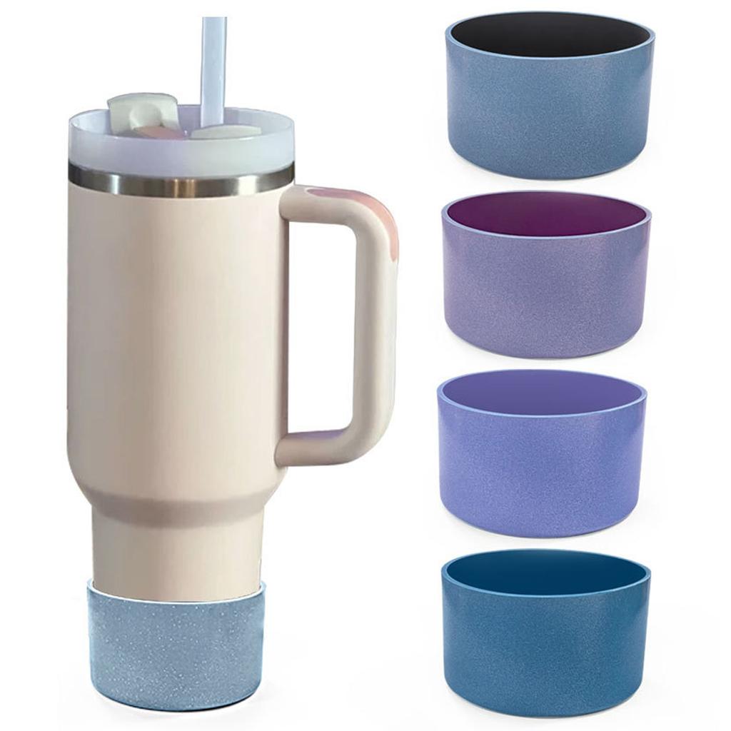 Silicone Boot Sleeve Tumbler With Handle Protective Water Bottle Cup Bottom Bumper Cover  Tumbler Accessories
