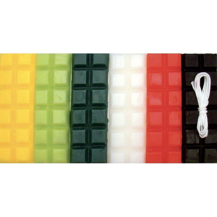 Molding Candle 6 Bars Christmas Colors 240 G