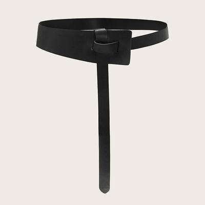 New Women's Soft Knotted PU Waist Cover Simple and Versatile Fashion Women's Waist Belt