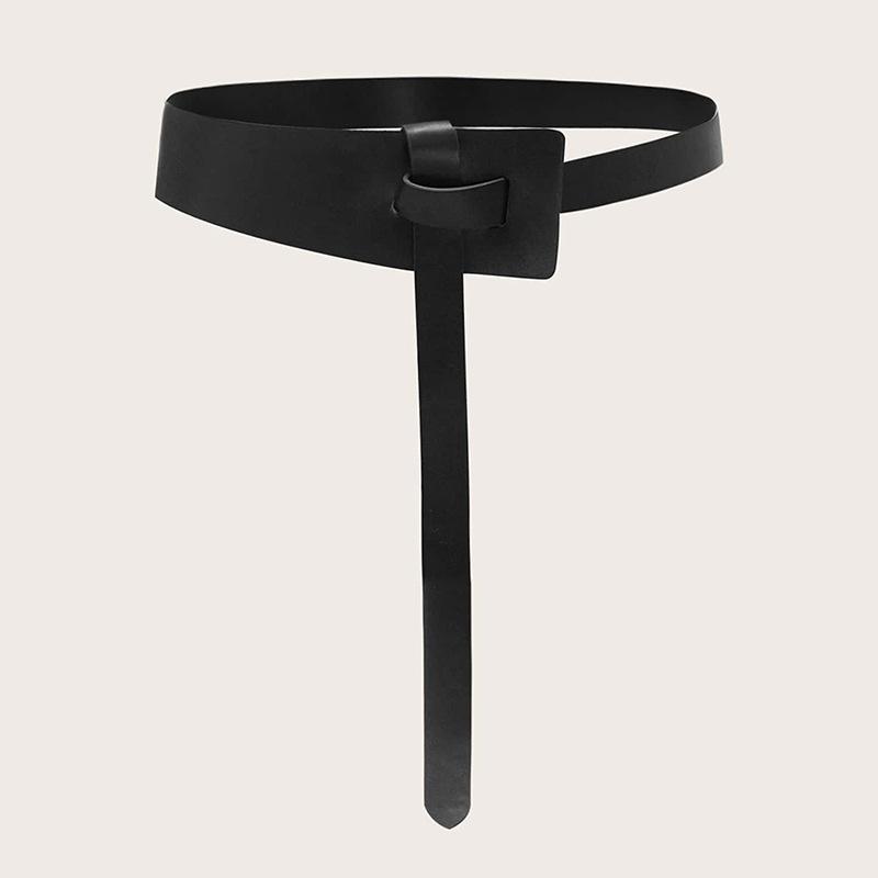 New Women's Soft Knotted PU Waist Cover Simple and Versatile Fashion Women's Waist Belt