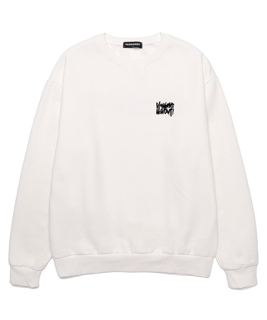 VANNWORKS Do It Painting Oversized Sweatshirt (Vls0091) White