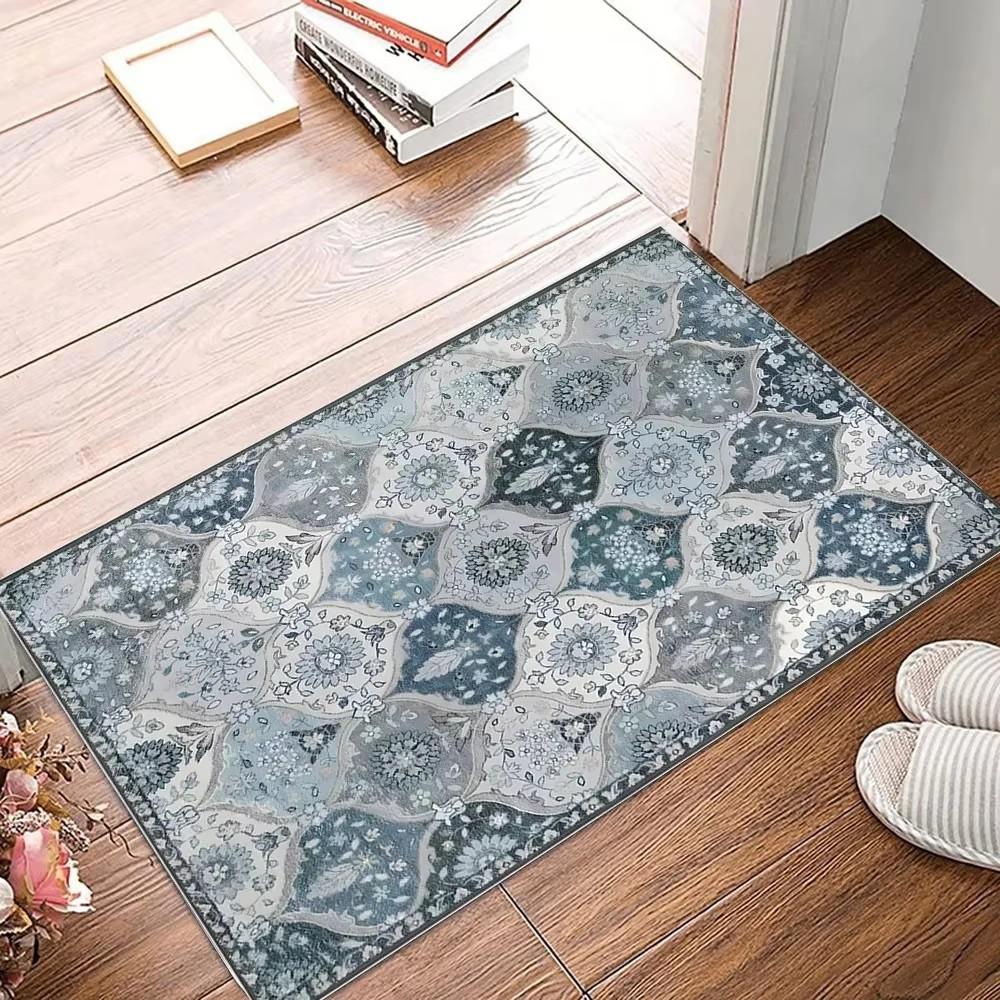 Covor de Flanelă BOHO Persan Vintage Preș pentru Ușa de Intrare Covor pentru Hol Covor Mic Antiderapant Lavabil Rezistent la Murdărie Decor pentru Casă