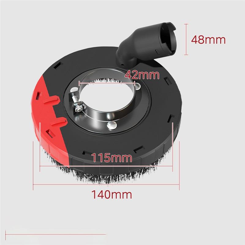 A25F-Angle Grinder Dust Cover Shroud Angle Grinder Grinding Cutting Dust Shroud Concrete Stone Dust Collection Cover